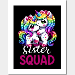 Sister Squad Big Sister Middle Sister Unicorn Squad Cute Posters and Art